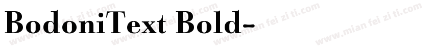 BodoniText Bold字体转换